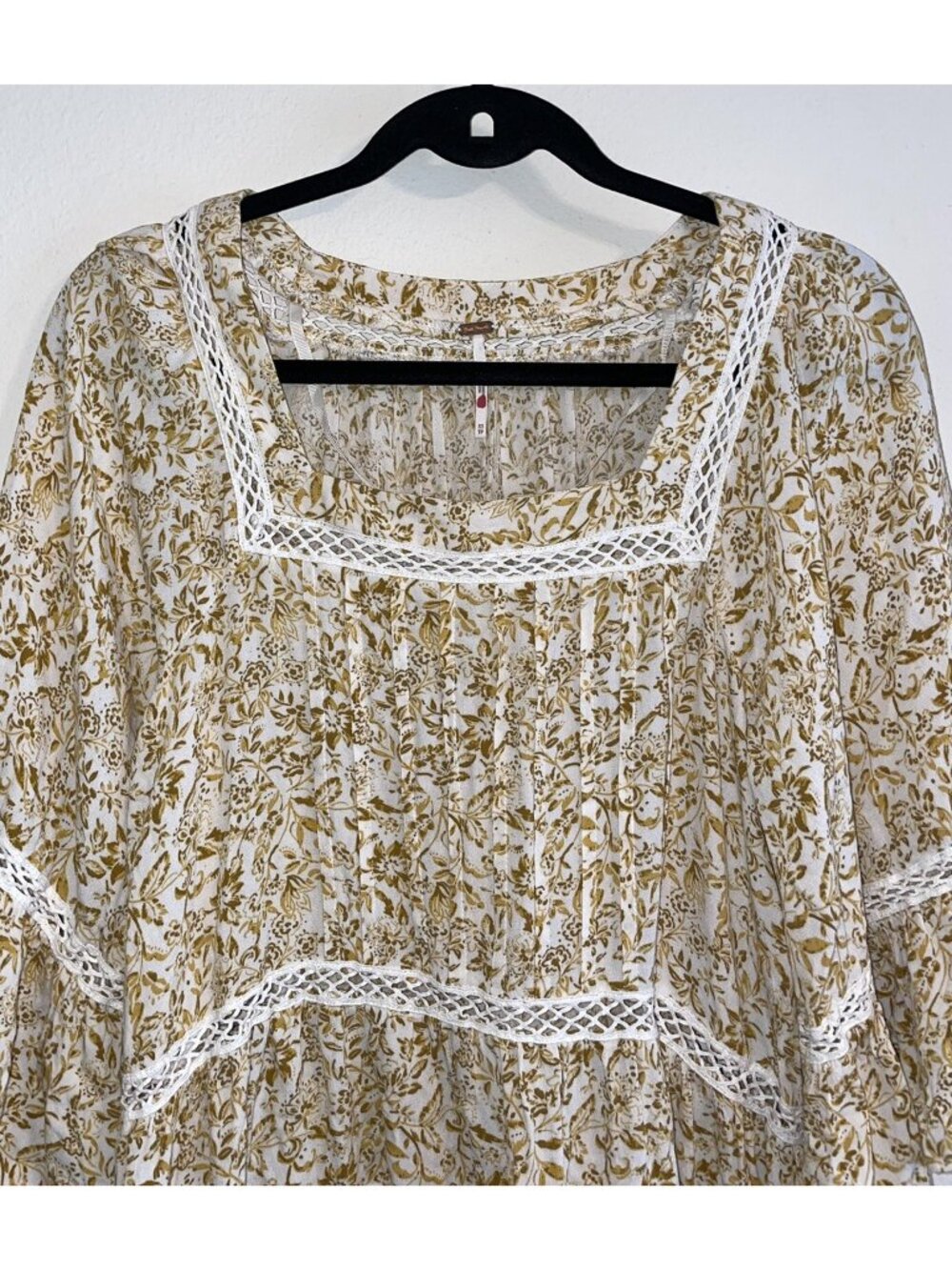 Free People Talk About It Tunic Top Shirt Mini Dress Boho Floral Womens XS - Picture 5 of 8
